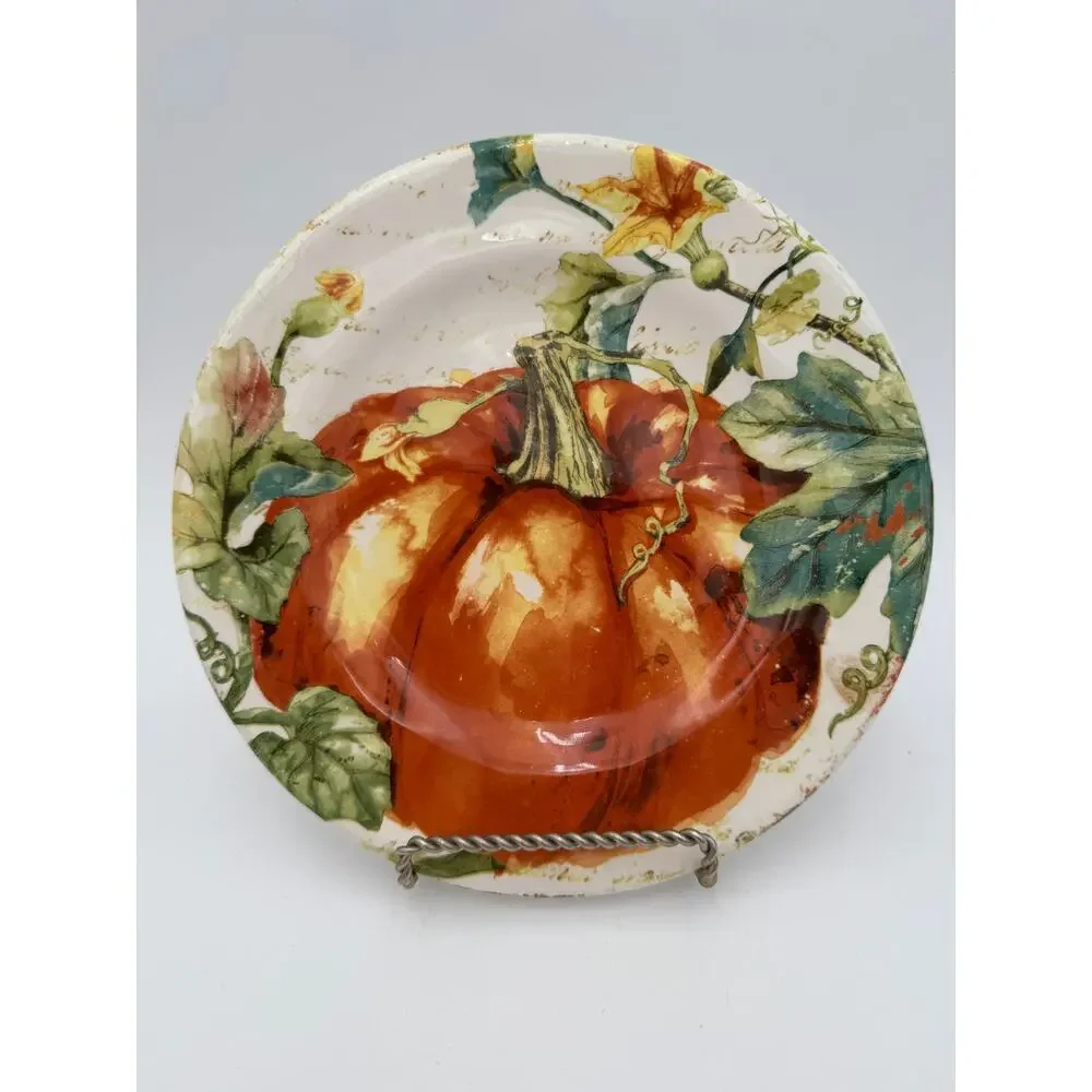 Pier 1 Pumpkin Patch Asst Fall Salad Plates 8.75
